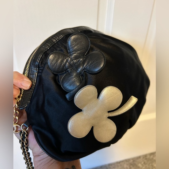 Chanel Four Leaf Clover Satin clutch/wristlet bag Limited Listing! - Picture 4 of 12